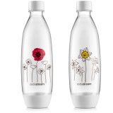 SodaStream Fuse 2 x 1L virágmintás palack