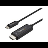 StarTech.com 6ft (2m) USB C to HDMI Cable - 4K 60Hz USB Type C DP Alt Mode to HDMI 2.0 Video Display Adapter Cable - Works w/Thunderbolt 3 - external video adapter - VL100 - black (CDP2HD2MBNL) - HDMI