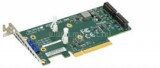 Supermicro Low Profile PCIe Riser Card supports 2 M.2 Module (AOC-SLG3-2M2-O)