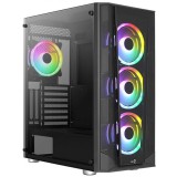 Számítógépház Aerocool Prism v2 FRGB ATX Fekete Edzett üveg (ACCM-PB29043.11) - Számítógépház