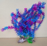Szer-Ber Nagyméretű lila és kék ambuliatelep akváriumi műnövény