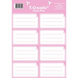 T-Creative pasztell pink füzetcímke 2ív N13111TA658