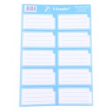 T-Creative világoskék színű füzetcímke 1ív