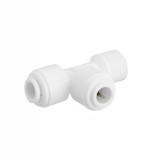 "T" elosztó - bekötő csatlakozó (aszimmetrikus) 1/4"x1/4"x1/4" KM PUSH-IN