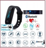 T30 Bluetooth PULZUSMÉRŐ OKOS KARKÖTŐ SPORTÓRA ANDROID IOS Fekete szilikon