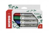 Tábla- és flipchart marker készlet, vágott, kores "eco k-marker", 4 különböz&#337; szín 20744