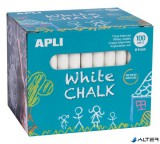 Táblakréta, kerek, 100 darabos, APLI, fehér