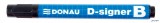 Táblamarker, 2-4 mm, kúpos, DONAU 'D-signer B'', fekete