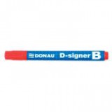 Táblamarker, 2-4 mm, kúpos, DONAU "D-signer B", piros
