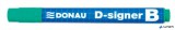 Táblamarker, 2-4 mm, kúpos, DONAU "D-signer B", zöld