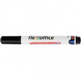 Táblamarker, 2,5 mm ,kúpos, FLEXOFFICE "WB03", fekete [12 db]