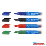 Táblamarker 3mm, kerek, cserélhető betétes, Bluering®, 4 klf. szín