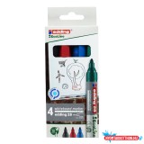 Táblamarker készlet, 1,5-3mm, kerek Edding 28 EcoLine, 4 klf. szín