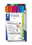 Táblamarker készlet, 2 mm, kúpos, STAEDTLER Lumocolor&reg; 351, 10 különböző szín (TS351B10)