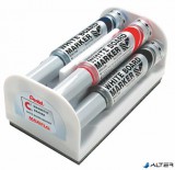 Táblamarker készlet, 6 mm, kúpos hegy, PENTEL "Maxiflo", 4 különböző szín