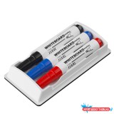 Táblamarker+törlő készlet Ico 3 klf.szín