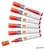 Táblamarker, vágott hegyű, 4 mm, NOBO, piros