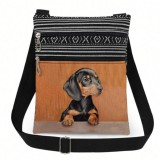 Tacskó mintás oldaltáska, barna