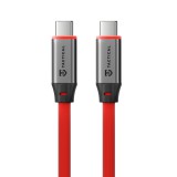 Tactical Fat Man 2.0 USB-C-USB-C töltő- és adatkábel, szilikon, 1m, piros