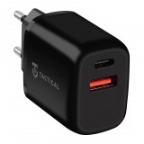 Tactical USB-A+C töltő adapter PD 20W fekete (126183) (TA126183) - Töltők