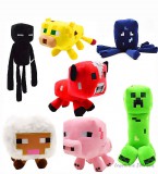 Takara TOMY 7 db-os Minecraft jellegű plüss szett