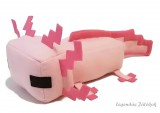 Takara TOMY Minecraft rózsaszín Axolotl jellegű plüss 25 cm