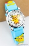 Takara TOMY Pokemon Pikachu jellegű óra világoskék