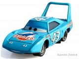 Takara TOMY Verdák Cars - The King kék Dinoco jellegű fém kisautó 8 cm