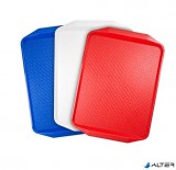 . Tálca, műanyag, szögletes, 43x28 cm, kék