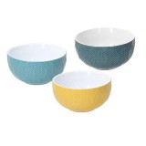 Tálka szett, levél mintás, 6 részes, Maya Relief, 6 x 5,6 dl - Ingyenes szállítással