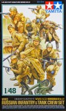 Tamiya Tamiya WWII Russian Infantry & Tank Crew Set makett figura 1:48 (300032521)