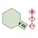 Tamiya Tamiya X-32 Titanium Silver Gloss 10ml makett festék (300081532)