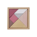 Tangram és tetris építőjáték (rózsaszín, középen rózsaszín kocka)