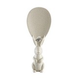 Tapadásmentes szilikon nyúl formájú kanál, szürke színben, konyhai eszköz gyerekeknek