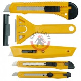 Tapétavágó kés készlet 5 db/cs műanyag házas