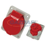 TAREL TR-143 süllyesztett ipari dugalj, 32A, 3P+Z, 250V, IP44