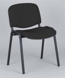 Tárgyalószék, szövetborítás, fekete fémváz, "Felicia", fekete