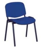 Tárgyalószék, szövetborítás, fekete fémváz, "Felicia", kék