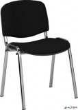 . Tárgyalószék, szövetborítás, krómozott fémváz, 'Taurus', fekete