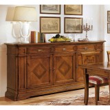 Tarocco Vaccari TV-Credenze intarziás 3-ajtós tálalószekrény 3 fiókkal