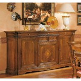 Tarocco Vaccari TV-Credenze intarziás 3-ajtós tálalószekrény 4 fiókkal