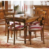 Tarocco Vaccari TV-Tavoli négyzet alakú étkezőasztal 100x100 cm (+100 cm hosszabbítható)