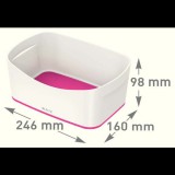 Tároló doboz, LEITZ "MyBox", fehér-rózsaszín (52571023)