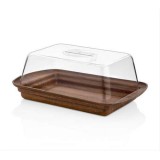 Tároló műanyag búrával, Evelin, 19×29,5×11 cm