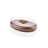 Tároló ovális búrával 4 részre osztott, Evelin 23,5 x 31 x 6,5 cm