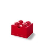 Tárolódoboz íróasztalra, fiókos, LEGO Brick 2x2, piros (L40201730)