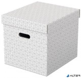 Tárolódoboz, kocka alakú, ESSELTE "Home", fehér