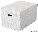 Tárolódoboz, L méret, ESSELTE "Home", fehér
