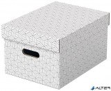 Tárolódoboz, M méret, ESSELTE "Home", fehér