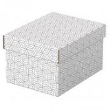 Tárolódoboz, S méret, ESSELTE "Home", fehér [3 db]